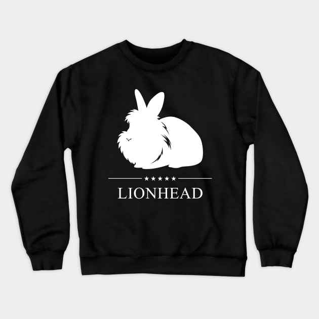 Lionhead Rabbit White Silhouette Crewneck Sweatshirt by millersye